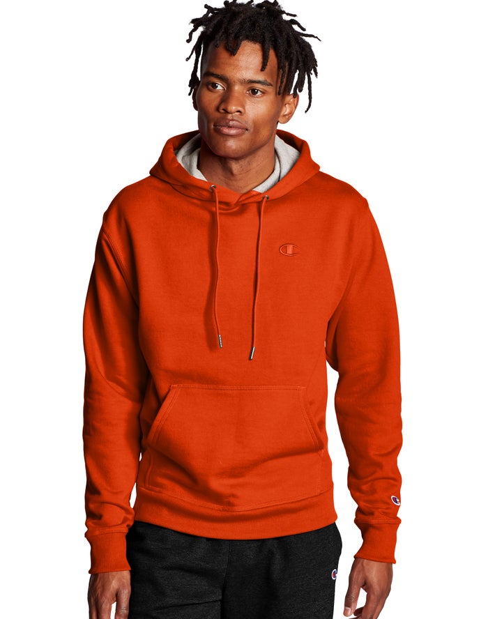 Champion Powerblend Fleece C Logo Hoodie Heren - Oranje - Belgie 6731QJCRX